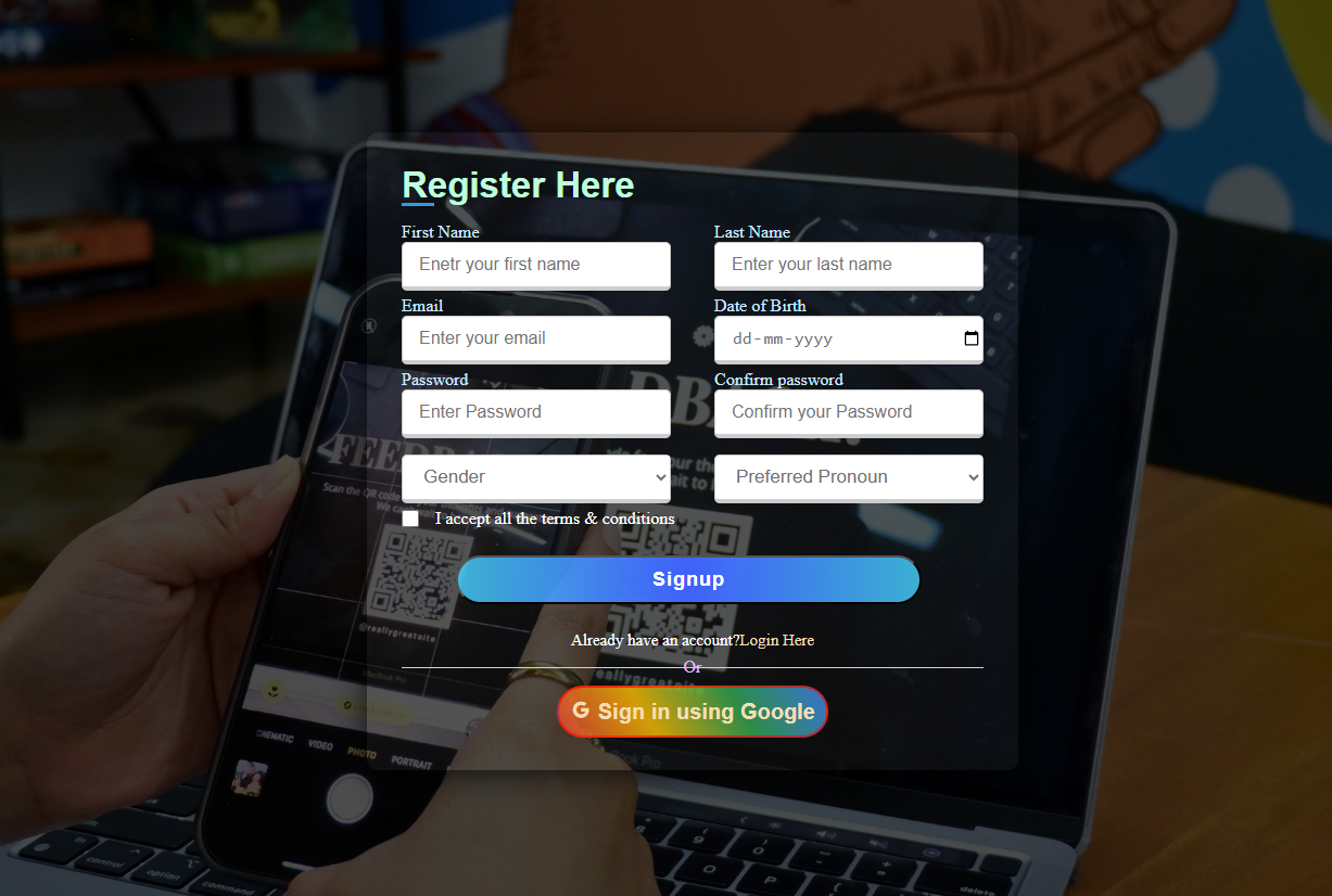 Seamless Signup System